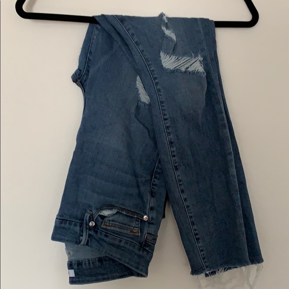 Good American distressed jeans